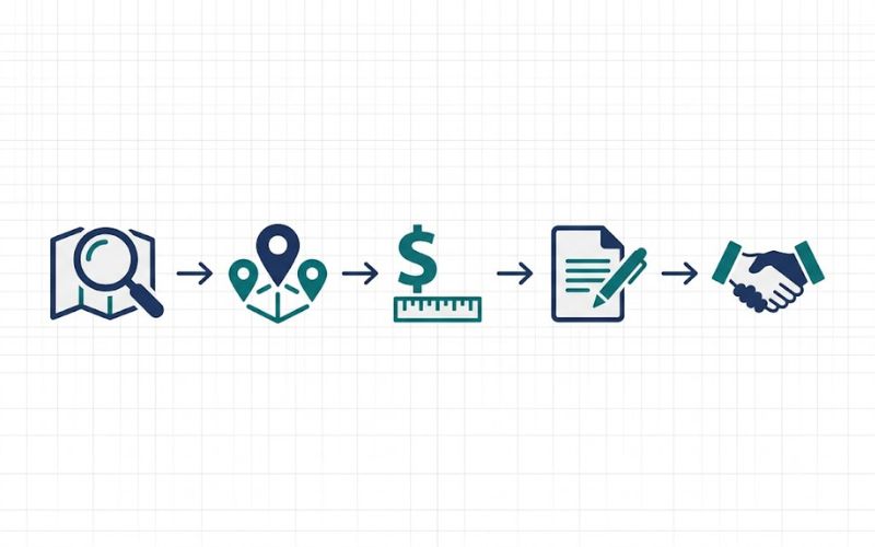 Diagram of five-step renewable energy community benefit toolkit workflow for Queensland councils