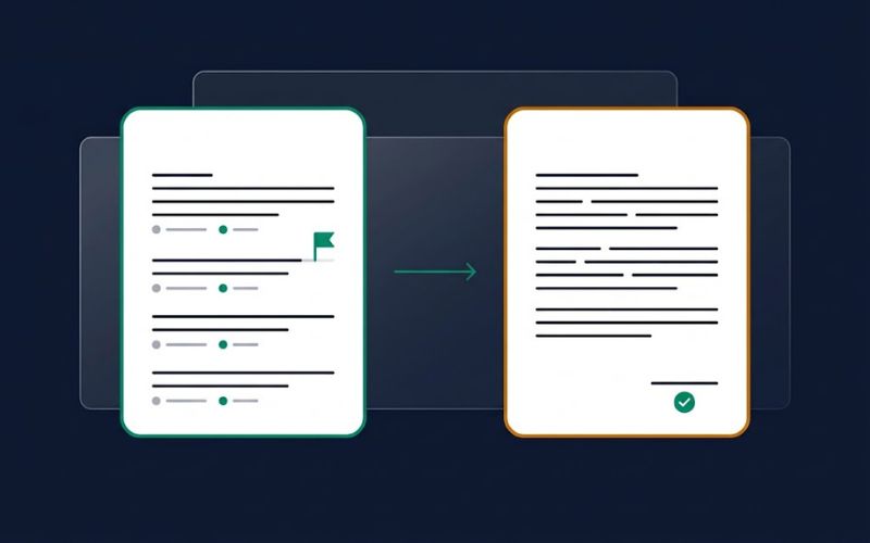 Council AI workflow: a Preparation document with sources leads to a Final signed by a council officer